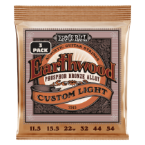 EARTHWOOD PHOSPHOR BRONZE Custom LIGHT 11.5-54 3 Pack
