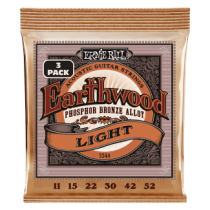 EARTHWOOD PHOSPHOR BRONZE LIGHT 11-52 3 Pack