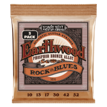 EARTHWOOD PHOSPHOR BRONZE ROCK & BLUES 10-52 3 Pack