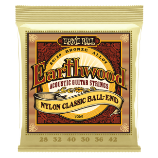 Earthwood Folk Nylon Clear&Gold Ball End