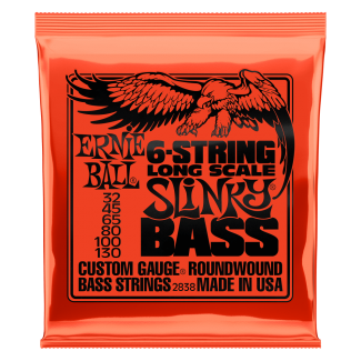 Nickel Wound 6 String Slinky Long Scale Bass 32-130