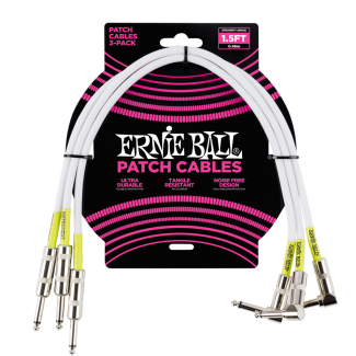 Ernie Ball Patch Kábel 46cm Fehér